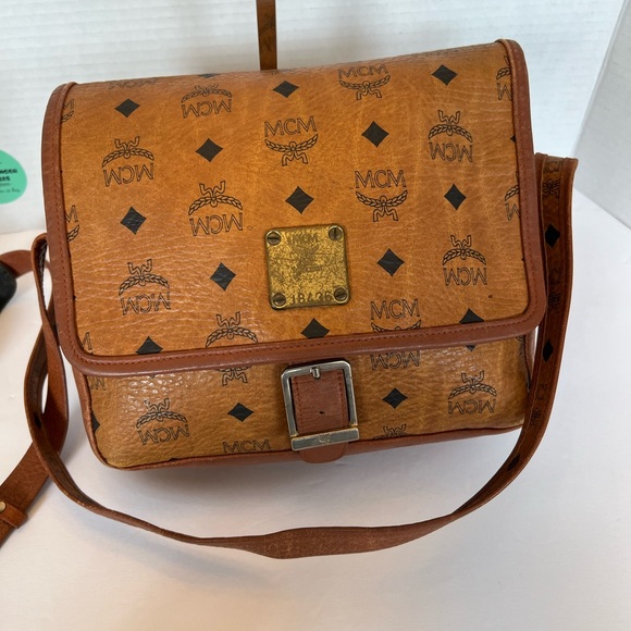 Vintage MCM Visetos Cognac Crossbody - Picture 1 of 10